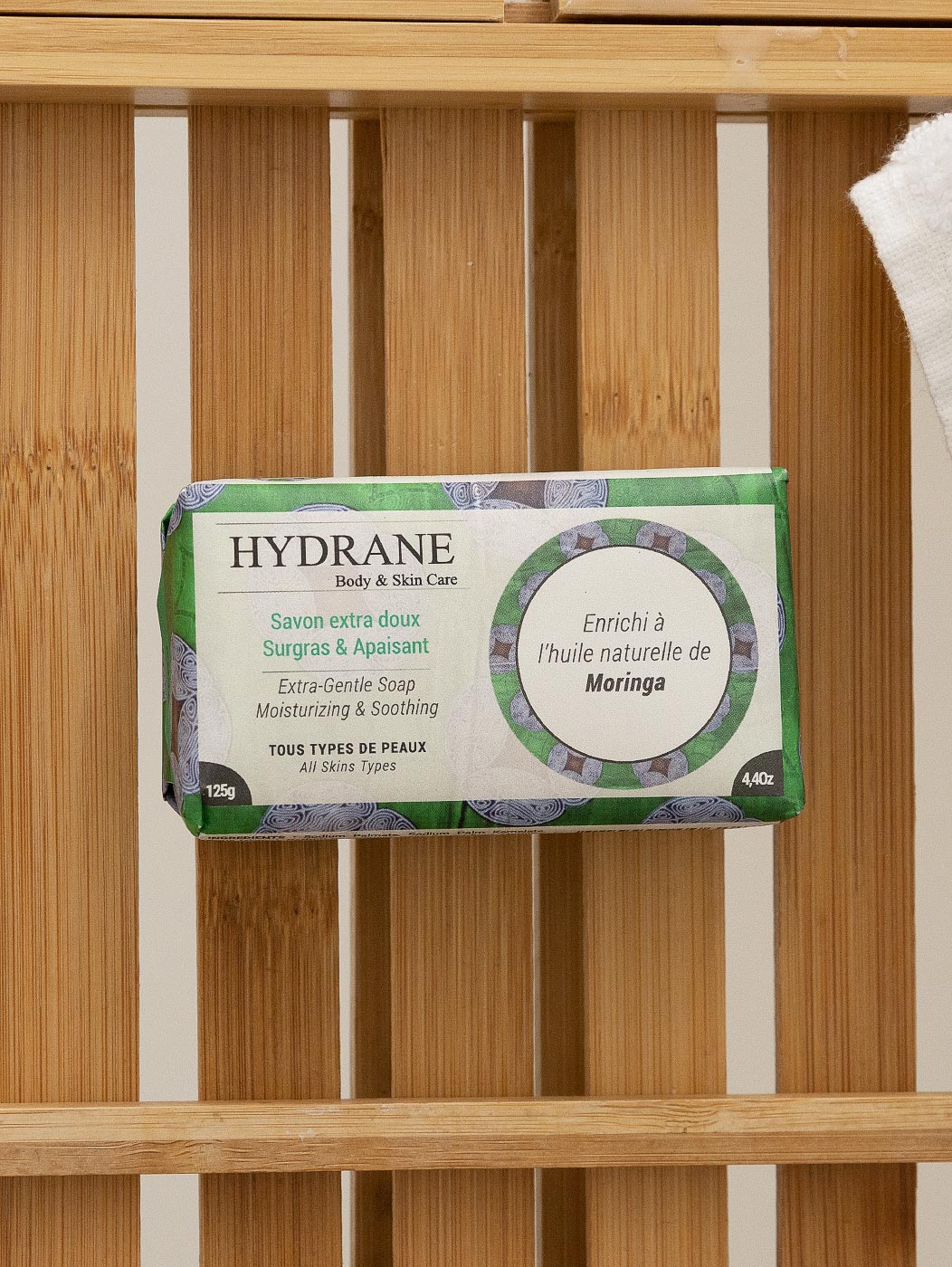 Savon surgras et apaisant,<br> à l'huile de moringa
